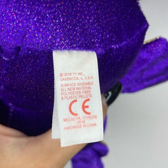 NWT Vintage TY Beanie Boo 'Count' the Purple Bat (Medium 9 inch) Set of 2 - Picture 7 of 11